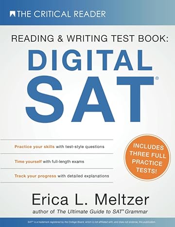 reading and writing test book digital sat 1st edition erica l. meltzer 979-8987383520