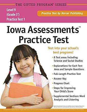 iowa assessments practice test level 9 1st edition mercer publishing 1937383350, 978-1937383350