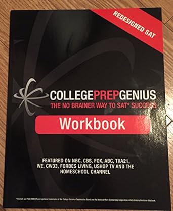 college prep genius workbook for the redesigned sat 1st edition jean burk 0983327750, 978-0983327752