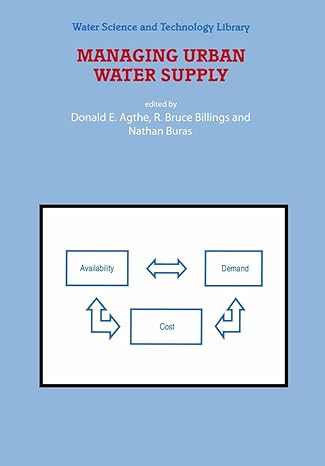 managing urban water supply 1st edition d e agthe ,r b billings ,n buras 9048164702, 978-9048164707