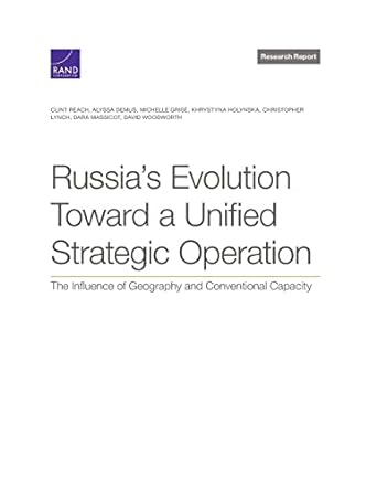 russia s evolution toward a unified strategic operation the influence of geography and conventional capacity