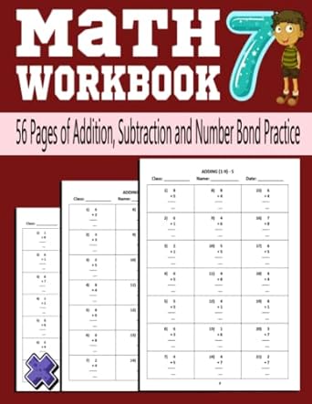 math workbook 56 pages of addition subtraction and number bond practice activities addition and subtraction