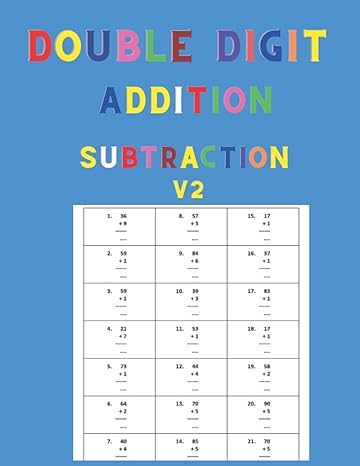 double digit addition and subtraction v2 100 practice pages kindergarten math workbook age 5 12 addition