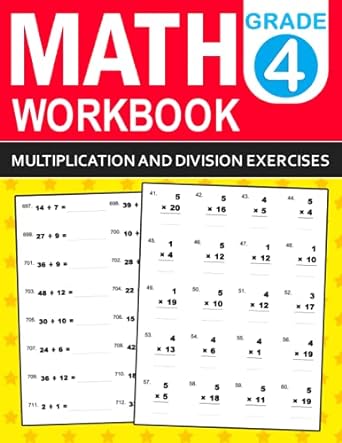 math workbook grade 4 multiplication and division exercises math practice workbook for grade 4 with more than