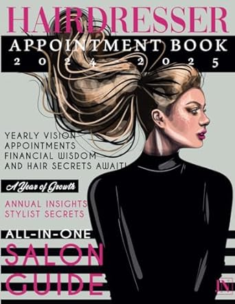 hairdresser appointment book 2024 2025 mobile hairdresser with hourly slots and 15 minute increments