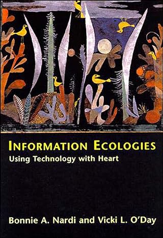 information ecologies using technology with heart 1st edition bonnie a. nardi & vicki l. oday 0262640422,
