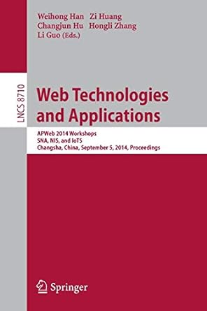 web technologies and applications apweb 2014 workshops sna nis and iots changsha china september 5 2014