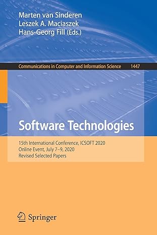 software technologies 15th international conference icsoft 2020 online event july 7 9 2020 1st edition marten