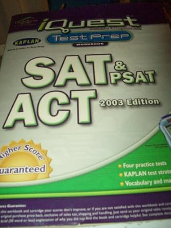 iquest sat and psat act test prep workbook 1st edition inc. the staff of kaplan b000bcy2ii