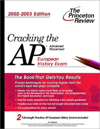 cracking the ap european history 2002 2003 edition 2002nd-2003rd edition kenneth pearl 0375762264,