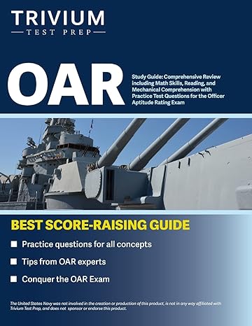 oar study guide comprehensive review including math skills reading and mechanical comprehension with practice