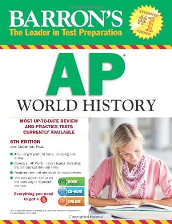 barron s ap world history  rom 6th edition john mccannon ph.d. 1438073836, 978-1438073835