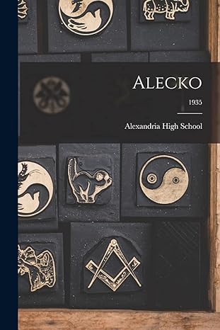 alecko 1935 1st edition alexandria high school 101367216x, 978-1013672163