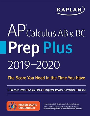 ap calculus ab and bc prep plus 2019 2020 6 practice tests + study plans + targeted review and practice +