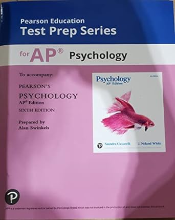 pearson education test prep series for ap psychology to accompany pearson s psychology ap ed 6th ed c 2021