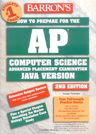 how to prepare for the ap computer science exam 2nd edition roselyn teukolsky m.s. 0764121944, 978-0764121944