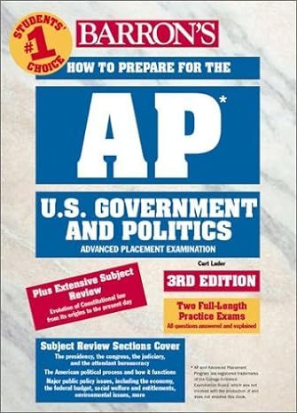 how to prepare for the ap u s government and politics 3rd edition curt lader m.s. ed. 0764116517,