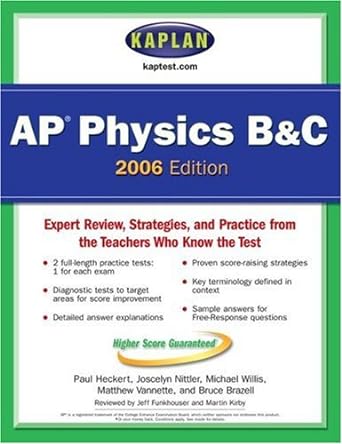 kaplan ap physics b and c 1st edition cynthia johnson 0743265548, 978-0743265546