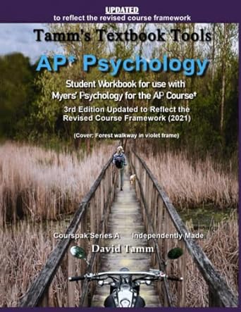 ap psychology  for use with myers psychology for the ap course updated to reflect the revised course