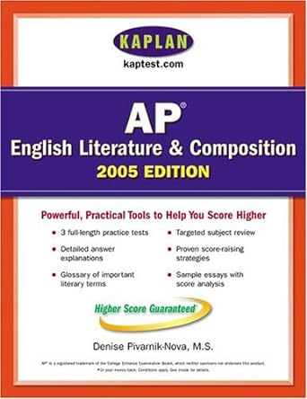 kaplan ap english literature and composition 2005 2005 edition kaplan 0743260562, 978-0743260565