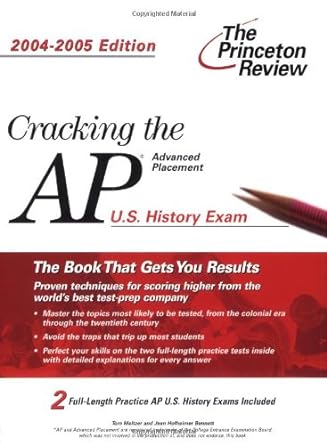 cracking the ap u s history exam 2004 2005 edition 1st edition princeton review 0375763929, 978-0375763922