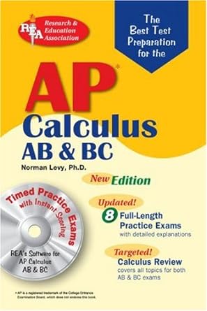 ap calculus ab/bc w/cd rom the best test prep for ap calculus ab ad bc with testware test preparation 1st