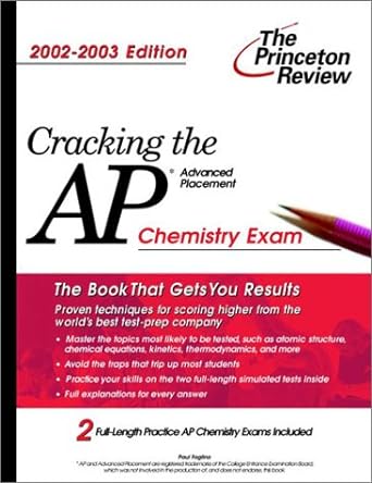 cracking the ap chemistry 2002 2003 edition 1st edition paul foglino 037576223x, 978-0375762239