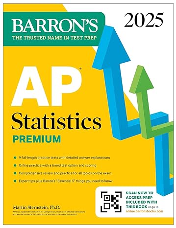 ap statistics premium 2025 9 practice tests + comprehensive review + online practice premium edition martin