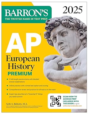 ap european history premium 2025 5 practice tests + comprehensive review + online practice premium edition