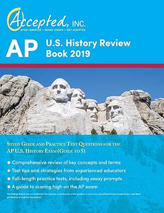 ap us history review book 2019 study guide and practice test questions for the ap us history exam 1st edition