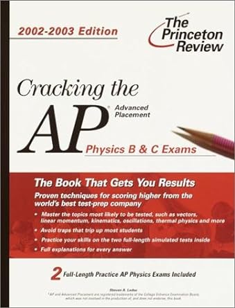 cracking the ap physics b and c exams 2002 2003 1st edition steven a. leduc 0375762272, 978-0375762277