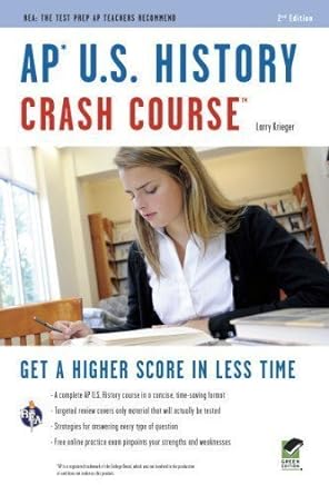 ap u s history crash course by krieger larry published by research and education association 2nd  paperback