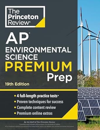 princeton review ap environmental science premium prep 4 practice tests + complete content review +