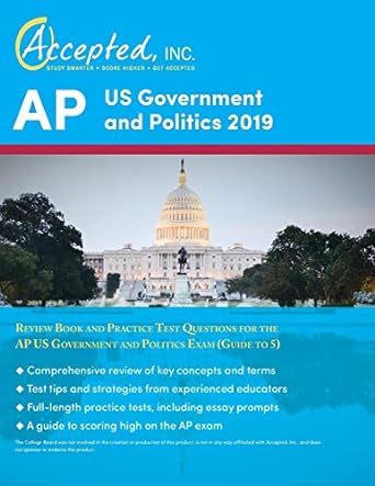 ap us government and politics 2019 review book and practice test questions for the ap us government and