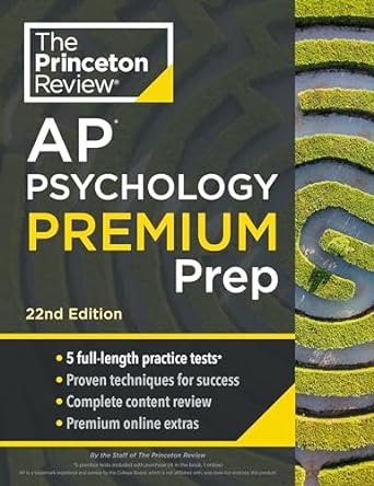 princeton review ap psychology premium prep 5 practice tests + complete content review + strategies and