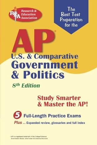 ap u s and comparative government and politics the best test prep for the a test preparation 8th edition r.
