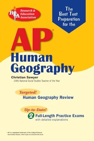 ap human geography the best test prep test preparation 1st edition dr. christian sawyer 0738602485,