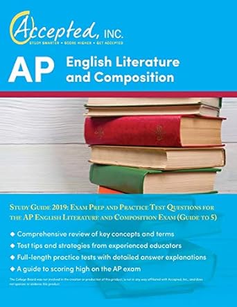 ap english literature and composition study guide 2019 exam prep and practice test questions for the ap