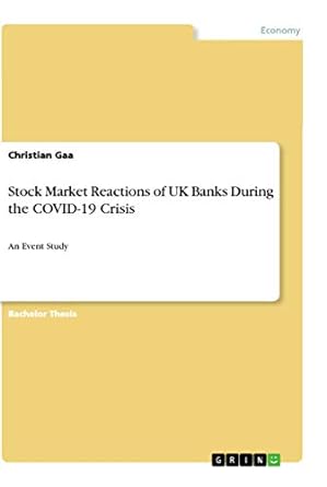 stock market reactions of uk banks during the covid 19 crisis an event study 1st edition christian gaa