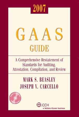 gaas guide 2007 1st edition joseph v. carcello, mark s. beasley 0808090488, 978-0808090489