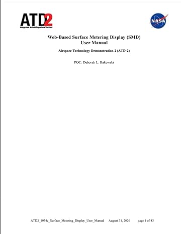 web based surface metering display user manual august 31 2020 1st edition nasa ,national aeronautics and