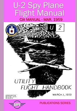 u 2 spy plane flight manual utility flight handbook cia manual mar 1959 1st edition central intelligence