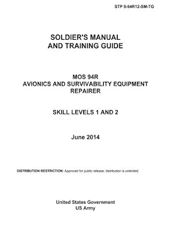 stp 9 94r12 sm tg soldier s manual and training guide mos 94r avionics and survivability equipment repairer