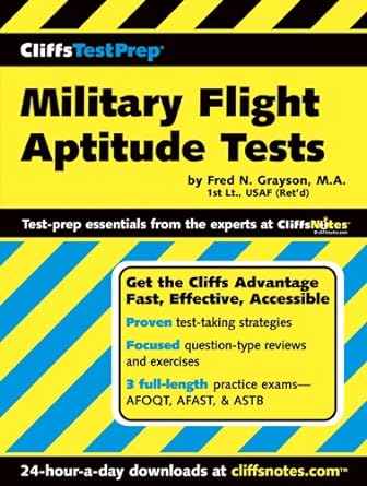 cliffstestprep military flight aptitude tests 1st edition fred n grayson 076454103x, 978-0764541032
