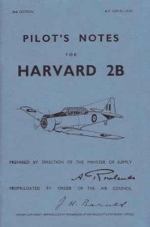 pilots notes for harvard 2b facsimile of 1951st edition air ministry 085979069x, 978-0859790697