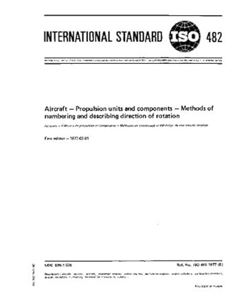 iso 482 1977 aircraft propulsion units and components methods of numbering and describing direction of