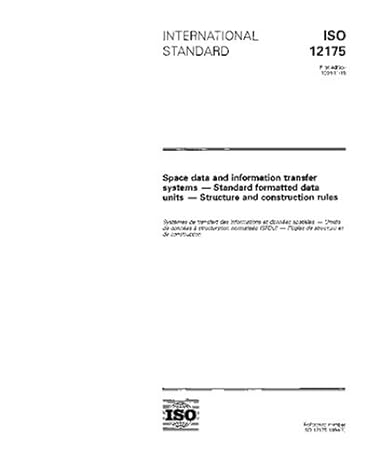 iso 12175 1994 space data and information transfer systems standard formatted data units structure and