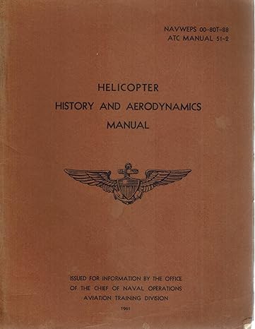 helicopter history and aerodynamics manual issued for information by the office of the chief of naval