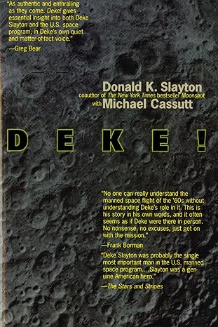 deke u s manned space from mercury to the shuttle 1st edition donald k slayton ,michael cassutt 031285918x,