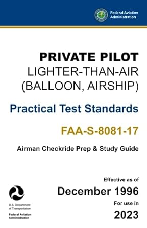 private pilot lighter than air practical test standards faa s 8081 17 1st edition u s department of